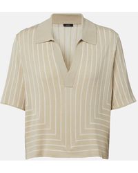 JOSEPH - Polo De Algodon Y Seda A Rayas - Lyst
