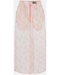Simone Rocha - Floral Midi Skirt - Lyst