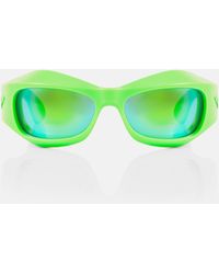 Bottega Veneta Ovale Sonnenbrille - Grün