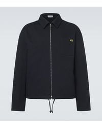 Loewe - Logo Embroidered Cotton Jacket - Lyst