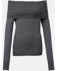 Stella McCartney - Off-Shoulder-Top Aus Schurwolle - Lyst