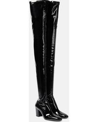 Saint Laurent - Betty Latex Over-the-knee Boots - Lyst