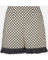 Valentino Garavani - Plus De Pois Cotton Poplin Shorts - Lyst