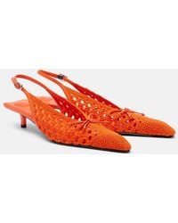 Jacquemus - Cubisto Raffia-Effect Slingback Pumps - Lyst