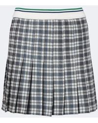 Burberry - Check Pleated Miniskirt - Lyst