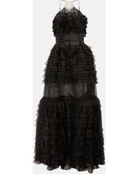 STAUD - Florian Tiered Ruffled Organza Gown - Lyst