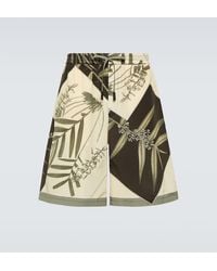 Loewe - Paula's Ibiza Bedruckte Shorts aus Baumwolle und Seide - Lyst