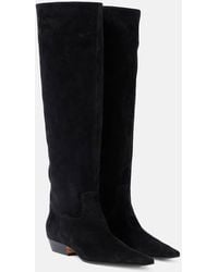 KHAITE - Marfa Suede Knee-High Boots - Lyst