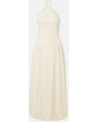 SIR. - Florent Halterneck Cotton-Blend Maxi Dress - Lyst