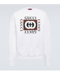 Gucci - Logo Cotton Jersey Sweatshirt - Lyst