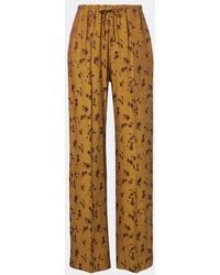 Dries Van Noten - Floral Wide-Leg Pants - Lyst