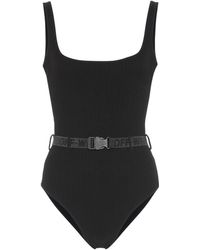 Off-White c/o Virgil Abloh Bañador Entero Con Cinturón - Negro
