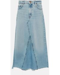 FRAME - Dorothy Denim Maxi Skirt - Lyst