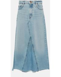 FRAME - Dorothy Denim Maxi Skirt - Lyst