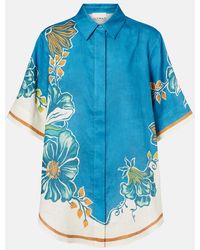 ALÉMAIS - Luda Floral Linen Shirt - Lyst
