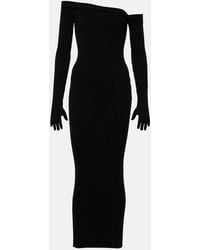 Jean Paul Gaultier - Asymmetric Neck Maxi Dress - Lyst