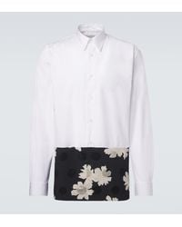 Dries Van Noten - Paneled Cotton Poplin Shirt - Lyst