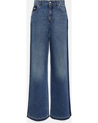 Alexander McQueen - High-rise Wide-leg Jeans - Lyst