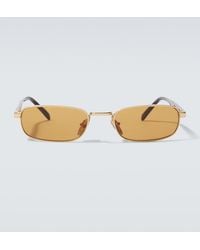 Prada - Logo Rectangular Sunglasses - Lyst