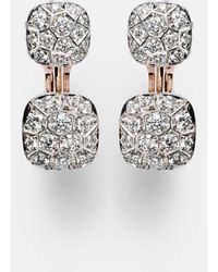 Pomellato - Ohrringe Nudo Toi Et Moi Aus 18Kt Rose- Und Weissgold Mit Diamanten - Lyst