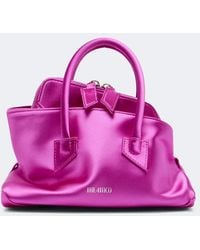 The Attico - La Passeggiata Mini Satin Top-Handle Bag - Lyst