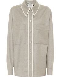 Stella McCartney Ariel Wool Flannel Shirt - Grey