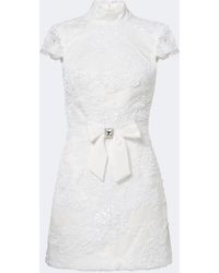 Rebecca Vallance - Medici Bow-Detail Embellished Minidress - Lyst