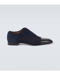 Christian Louboutin - Greggo Leather-trimmed Oxford Shoes - Lyst