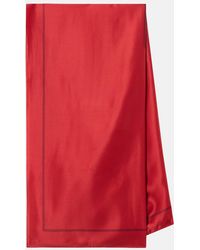 Saint Laurent - Cassandre Printed Silk Charmeuse Scarf - Lyst