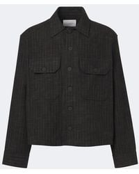 Studio Nicholson - Kelver Striped Cotton And Wool-Blend Jacket - Lyst