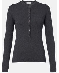 Lisa Yang - Airi Ribbed-Knit Cotton And Cashmere Henley Shirt - Lyst