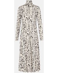 Proenza Schouler - Label Marion Printed Jersey Midi Dress - Lyst