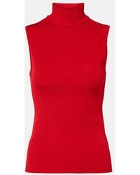 Loewe - Double L Ribbed-Knit Top - Lyst