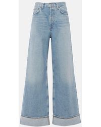 Agolde - High-Rise Wide-Leg Jeans Dame - Lyst