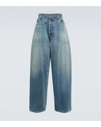 Balenciaga Mid-Rise Wide Jeans - Blau
