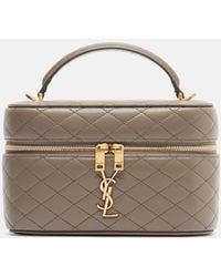 Saint Laurent - Gaby Quilted Leather Vanity Bag - Lyst
