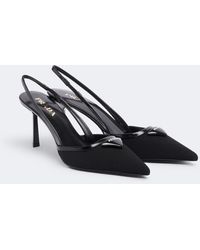 Prada - Pumps Slingback Con Pelle - Lyst