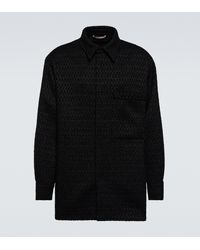Valentino Sobrecamisa de tweed - Negro