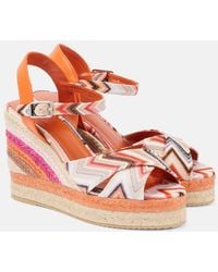 Missoni - Carmen Leather-Trimmed Espadrille Wedges - Lyst