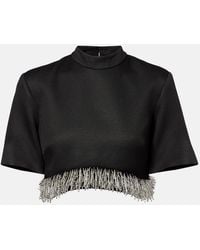 Jonathan Simkhai - Jalen Embellished Cropped Top - Lyst