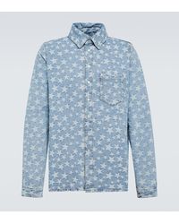 ERL - Hemdjacke Aus Jacquard-Denim - Lyst
