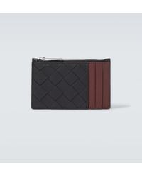 Bottega Veneta - Intrecciato Zip-Up Leather Card Case - Lyst