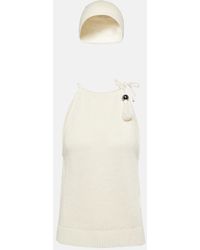 Max Mara - Moriana Halterneck Linen Top And Hat Set - Lyst