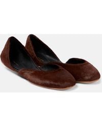 The Row - Gemma Calf Hair Ballet Flats - Lyst