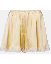 Chloé - Silk Satin Shorts - Lyst