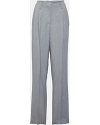 Brunello Cucinelli - High-Rise Straight Pants - Lyst