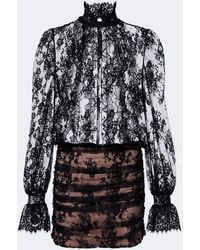 retroféte - Ysolde Sheer Lace Minidress - Lyst
