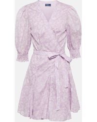 Polo Ralph Lauren - Robe portefeuille motif fleuri en coton - Lyst