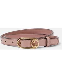 Gucci - Circular Logo-buckle Leather Belt - Lyst