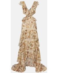 Etro - Printed Silk-Blend Maxi Dress - Lyst